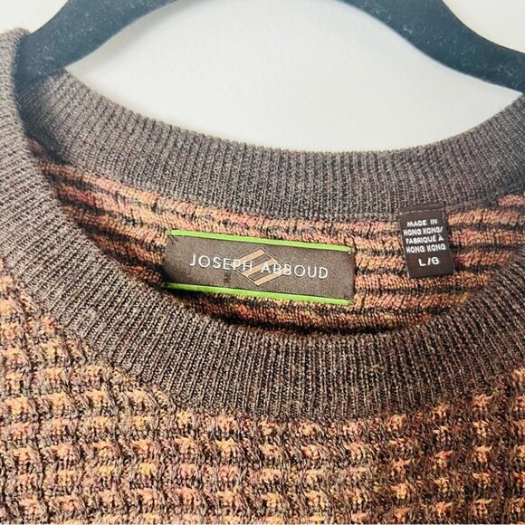 Joseph Abboud Made  in Italy 100% Merino Wool Unisex Crew-Neck Sweater size L - Picture 7 of 10